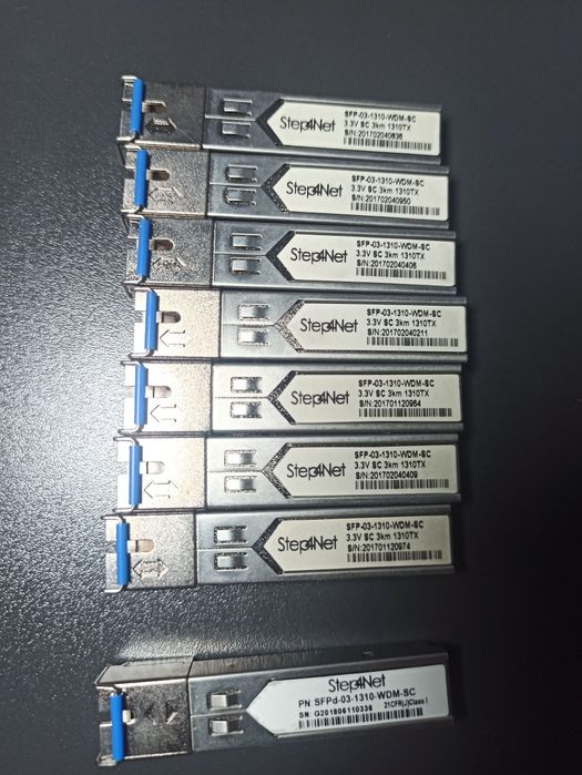 Оптичні SFP-модулі (Трансивери) 1.25G WDM/BiDi (3 км, 10 км, 20 км) SC