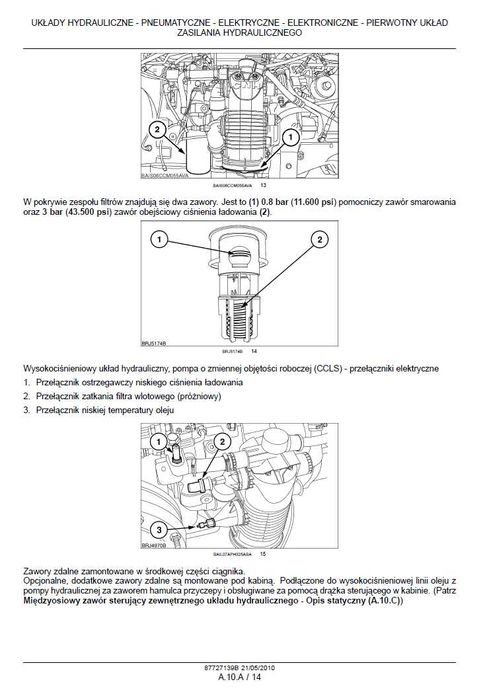 INSTRUKCJA naprawy CASE IH PUMA 115–155 –w języku polskim