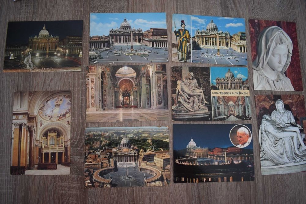 Watykan, Bazylika San Pietro , Papież - pocztówki z lat 60 - 80.