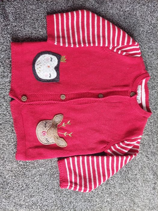 Sweter z dlugim rekawem na boze narodzenie. Rozmiar 74.