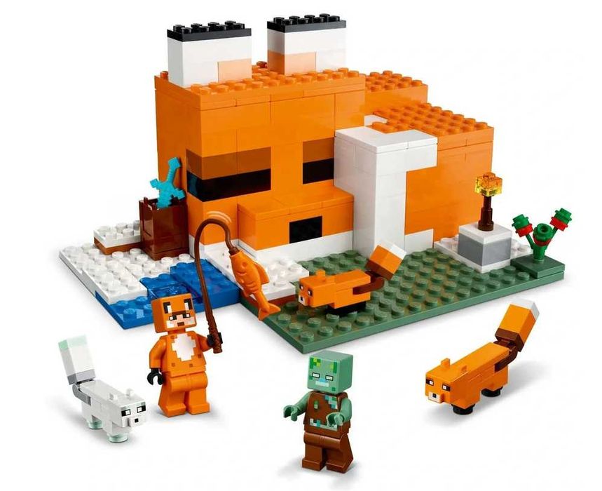 LEGO Minecraft 21178 Siedlisko Lisów PREZENT DLA DZIECI na święta NOWY