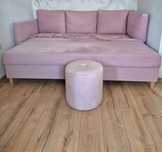 Sofa z funkcją spania + pufa