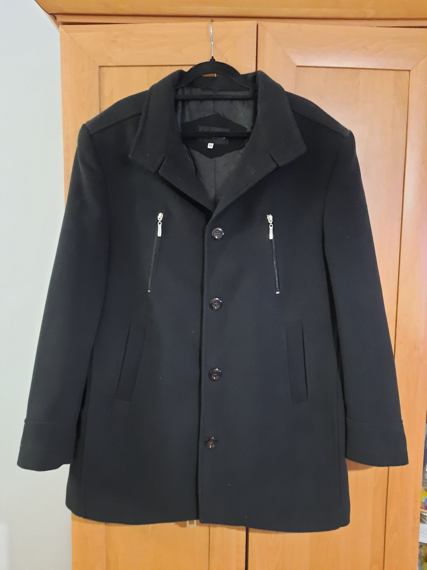 Płaszcz męski L/XL czarny zimowy