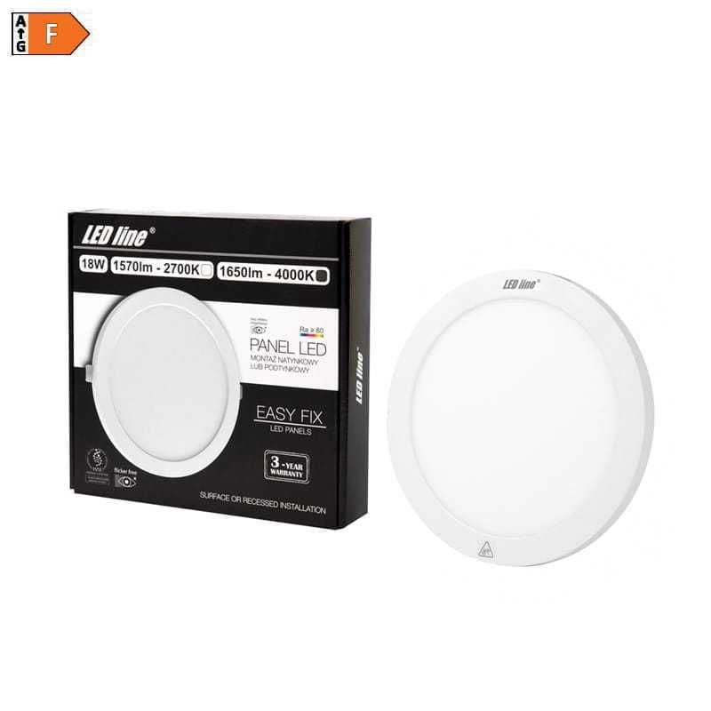 Panel LED LEDline EasyFix 18W 1650lm 4000K - biała dzienna 19 sztuk