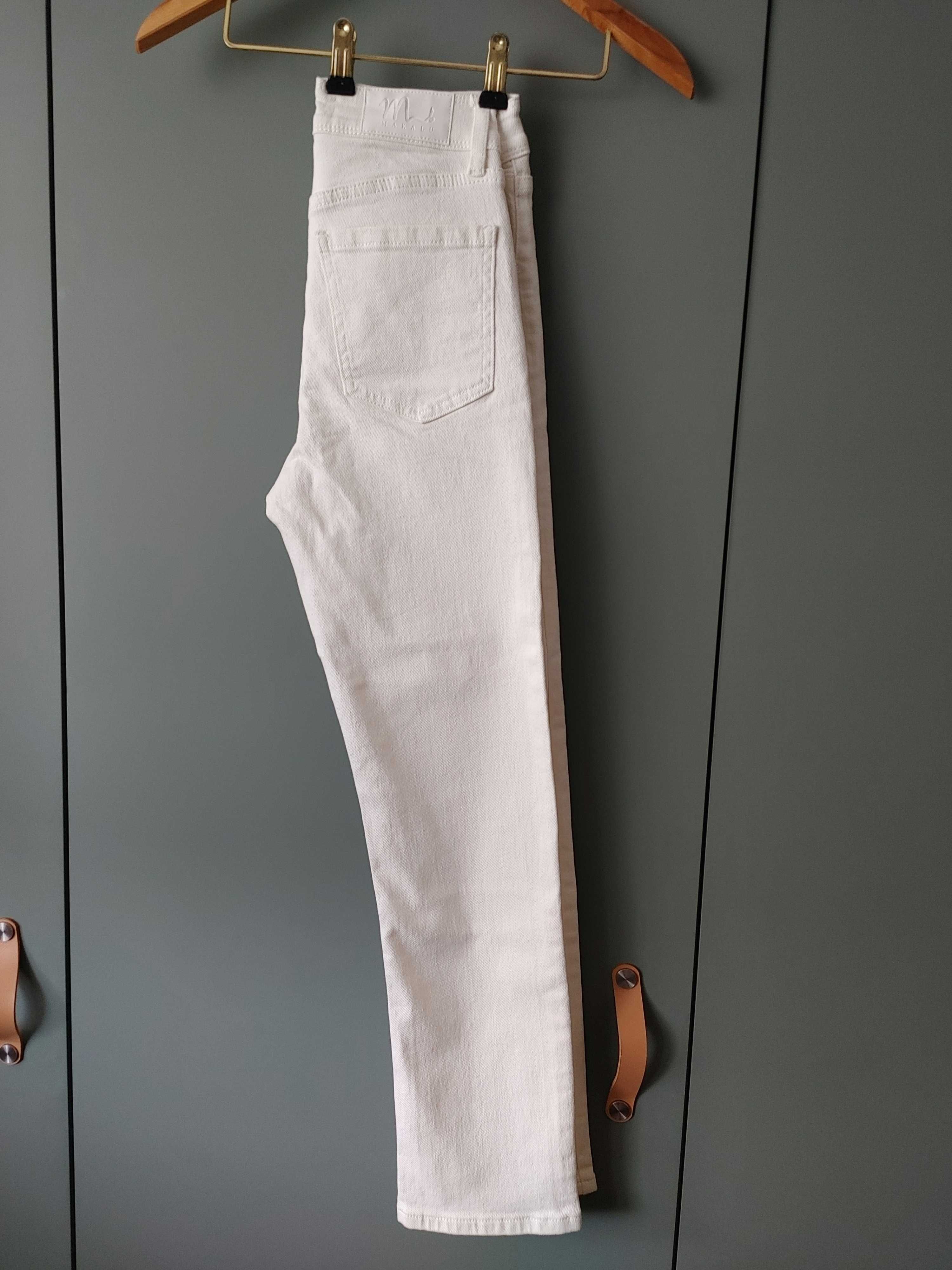 Białe spodnie jeansowe Makalu r. 34