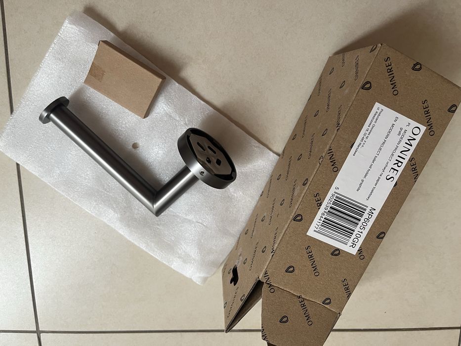 Uchwyt na papierowy Omnires grafitowy nowy