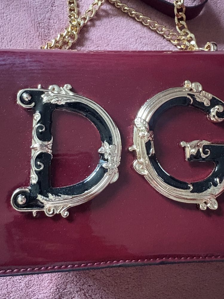 Bordowa torebka Dolce&gabbana niwa
