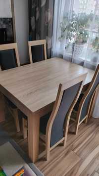 Sprzedam stół z krzesłami 90x120/160