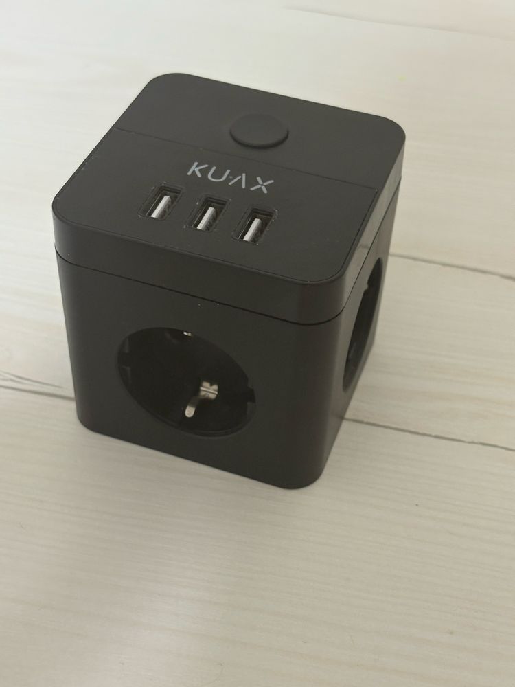 Tomada múltipla 6 em 1 com 3 USB – ideal para casa ou escritório