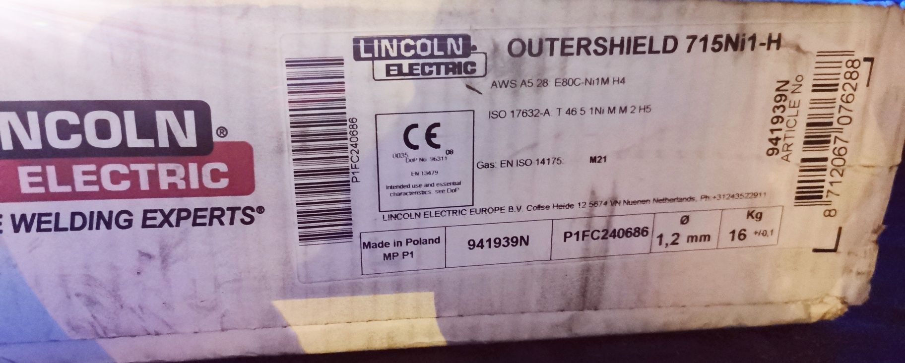 Drut spawalniczy 1,2 mm 16 kg lincoln