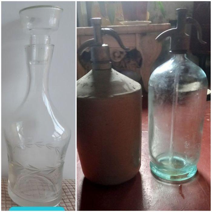 Графин, пробки для графинов, фляга, сифон, колба