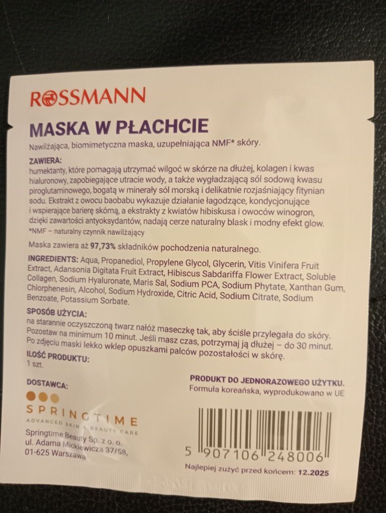 3 maseczki do twarzy w płachcie - 2 x Kimoco beauty + 1
