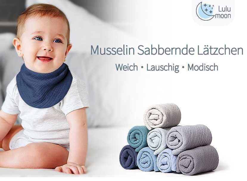 Lulu Moon śliniaczki lulumoon Ocean 8 sztuk śliniak bandana