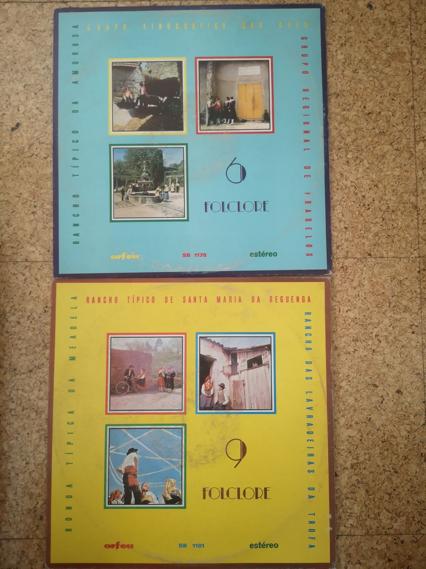 2 discos de vinil da coleção de Folclore da editora Orfeu.