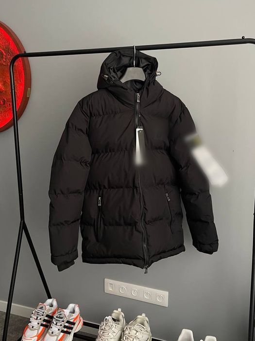 Мужские Куртки для зимы (С/М/Л/ХЛ/ХХЛ) Пуховик черный теплый