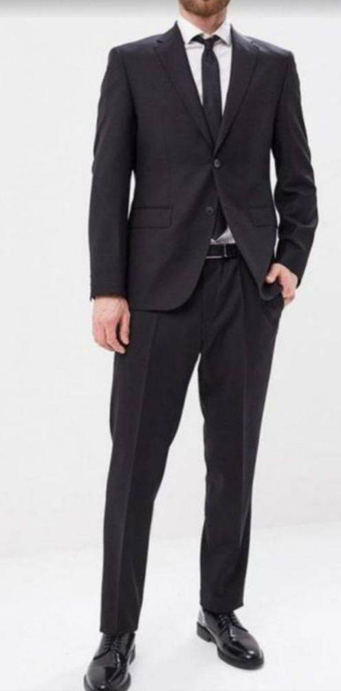 Костюм Hugo Boss Tailored Super 160 черный цвет