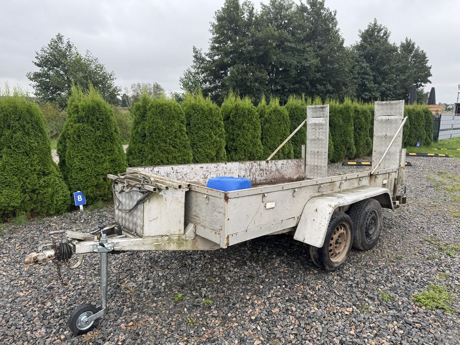 Przyczepka laweta pod minikoparkę DMC 2350kg najazdy