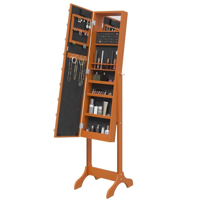 Vidaxl Lustro Stojące Z Led, 34X37X146 Cm