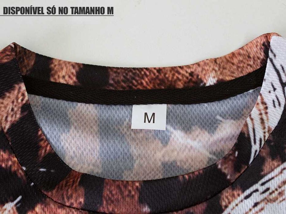 T-shirt branca Leopardo