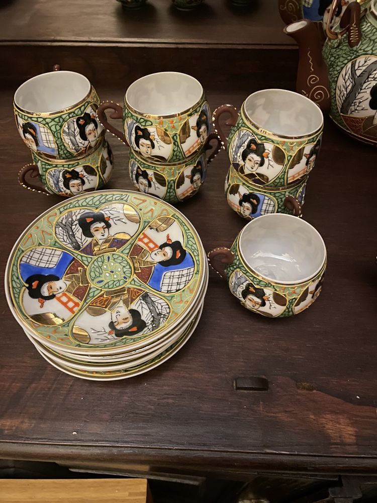 Serviços de chá e café porcelana japonês