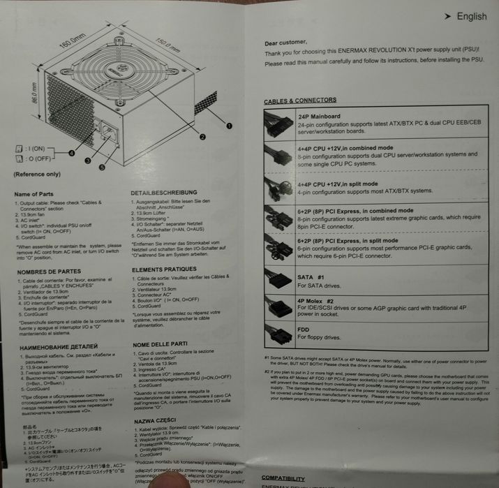 Zasilacz modułowy Gold 430W do RTX 2070 Noctua