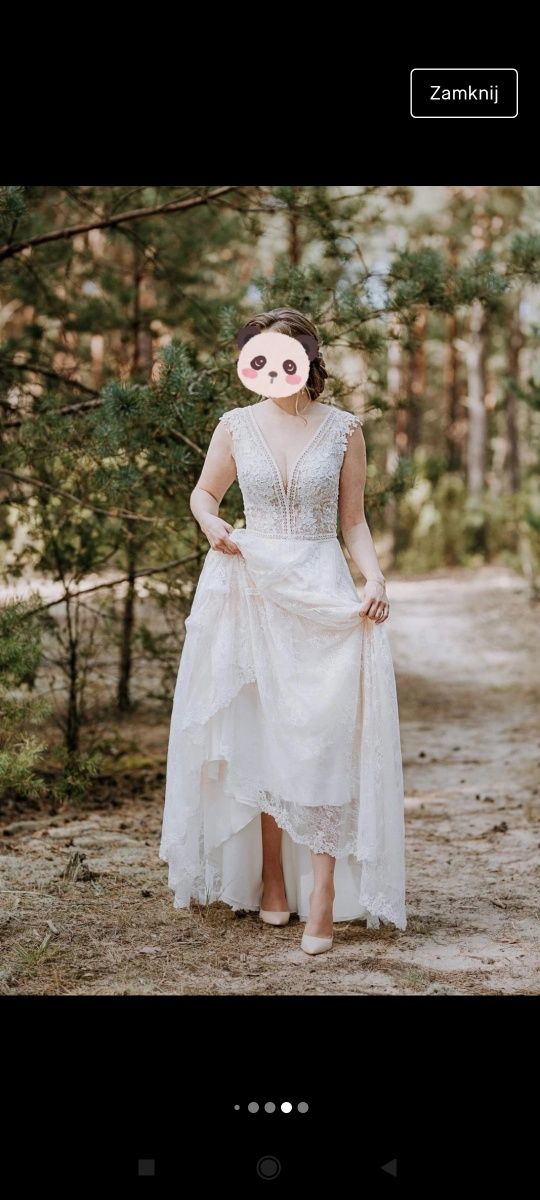 Suknia ślubna z koronki