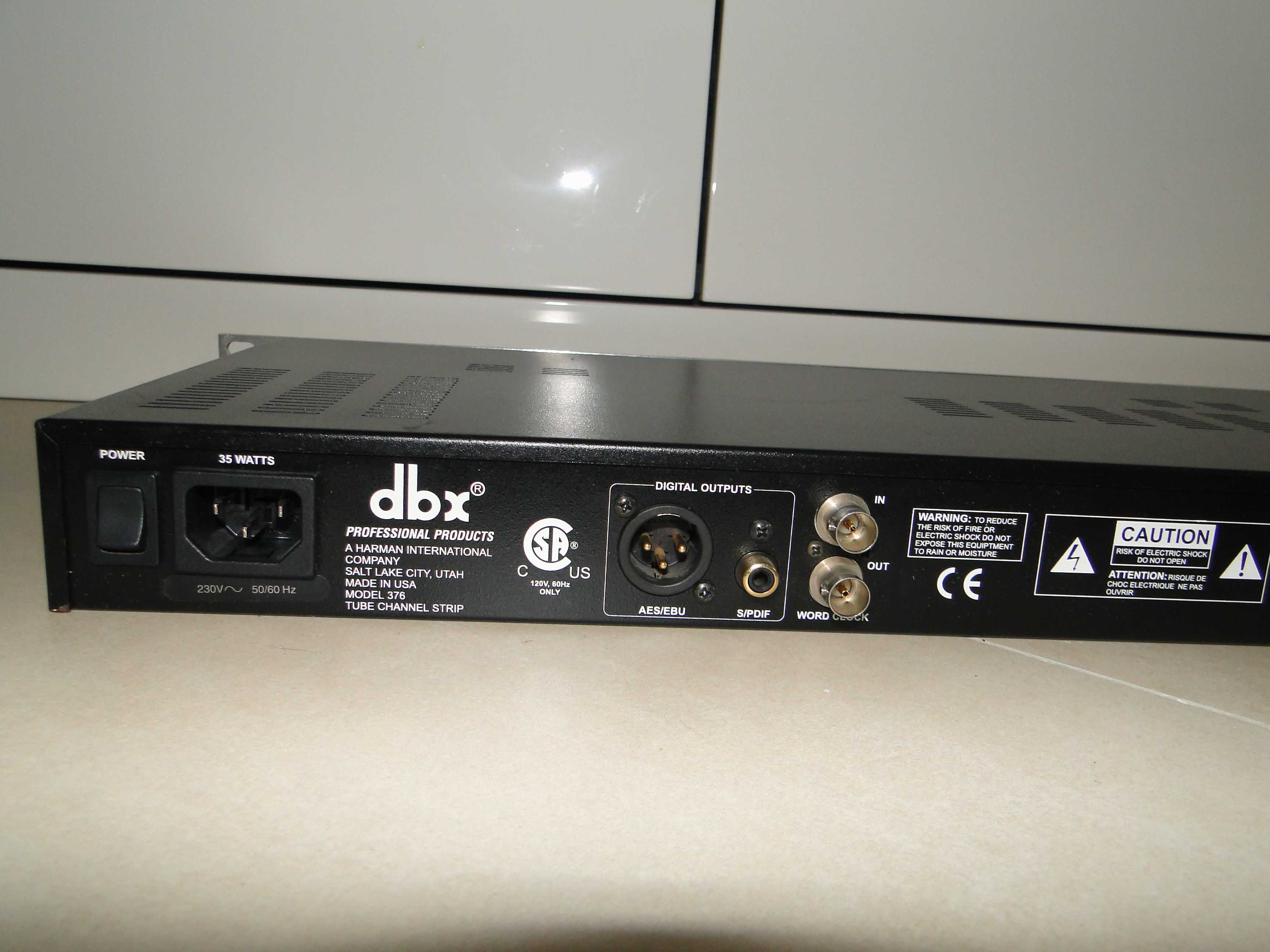 Lampowy Przedwzmacniacz Mikrofon Kompresor DBX 376 TUBE CHANNEL STRIP