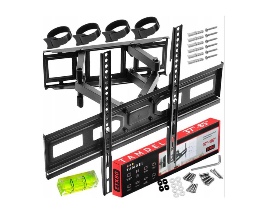 Uchwyt do telewizora 37-85 OBROTOWY super wytrzymały! + zestaw montażu