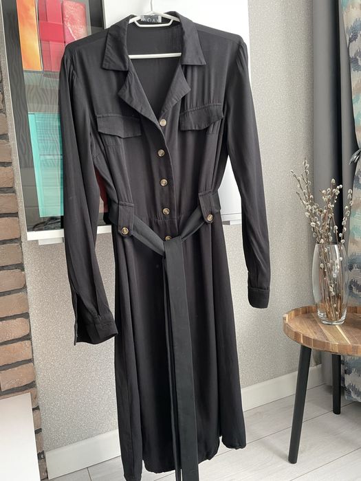 Чорна сукня міді Vovk