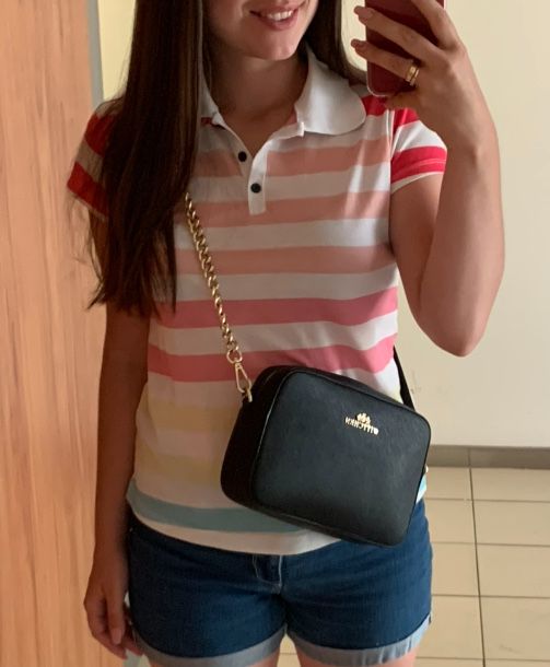 Polo w paski T-shirt