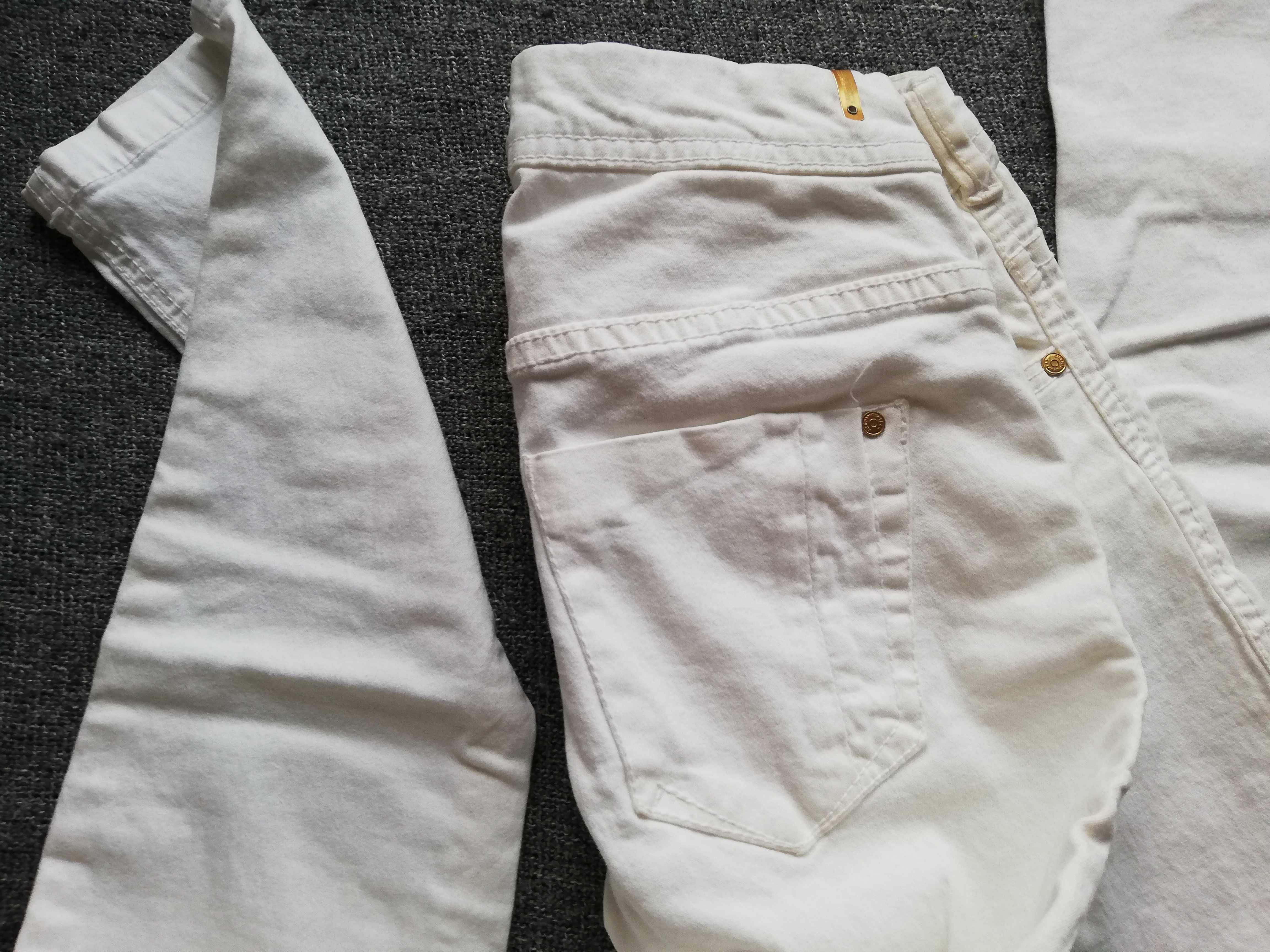 Pull & Bear nowe białe spodnie jeansy r. 36/S