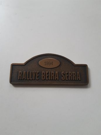 Chapa comemorativa em bronze rallye beira serra 1994