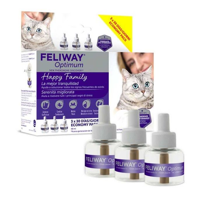 Feliway OPTIMUM Feromony 3x 48 ml zestaw ORYGINALNY