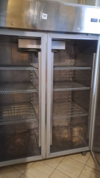 OKAZJA pół ceny Szafa chłodnia duża 2-drzwiowa srebrna ok150x80, 1300l