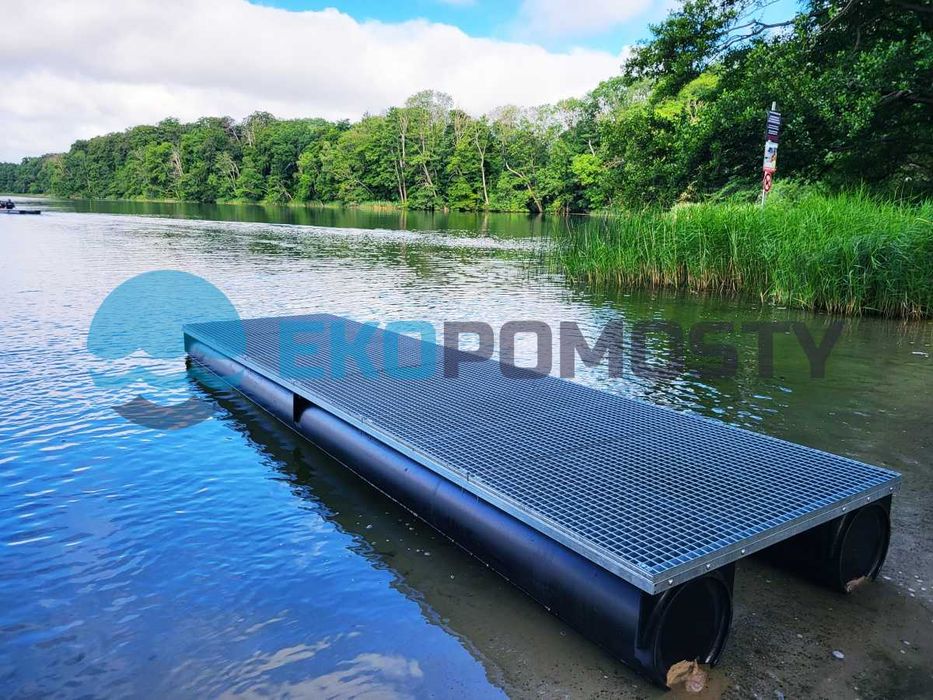 OD RĘKI - Pomost pływający, platforma pływająca 6x1,5m, krata stalowa