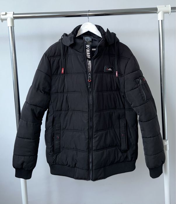 Мужская  зимняя курточка  чоловіча зимова куртка  з кишенями р.L-XL