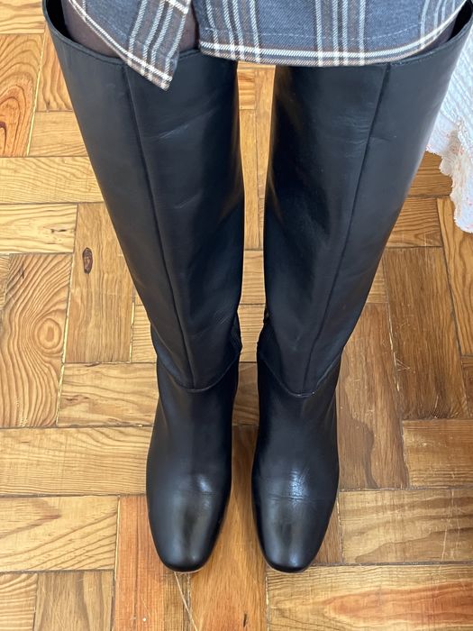 Botas pele pretas, tamanho 37
