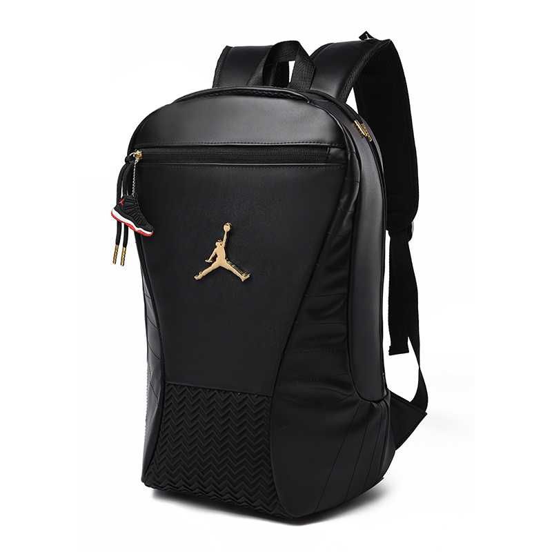Jordan чорний - рюкзак шкіра