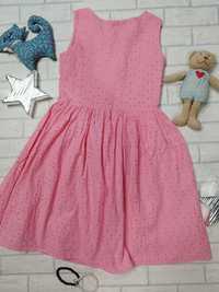 Sukienka H&M  różowa koronka  146 cm