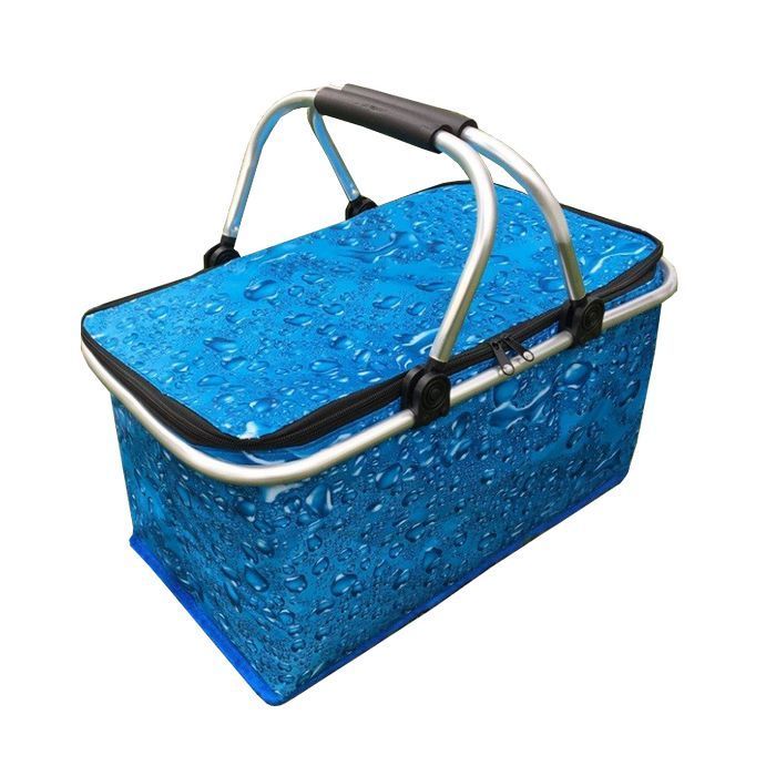 Składany Kosz Termiczny Na Zakupy, Piknik 47X27X23Cm Kp01Wod