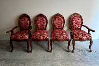 Cztery krzesła w stylu ludwikowskim Ludwik stan bardzo dobry rzezbione