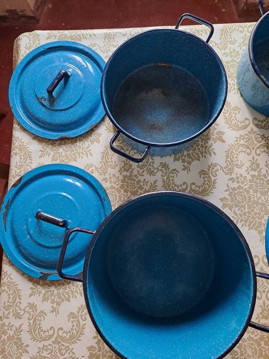 Tachos/panelas esmalte azul