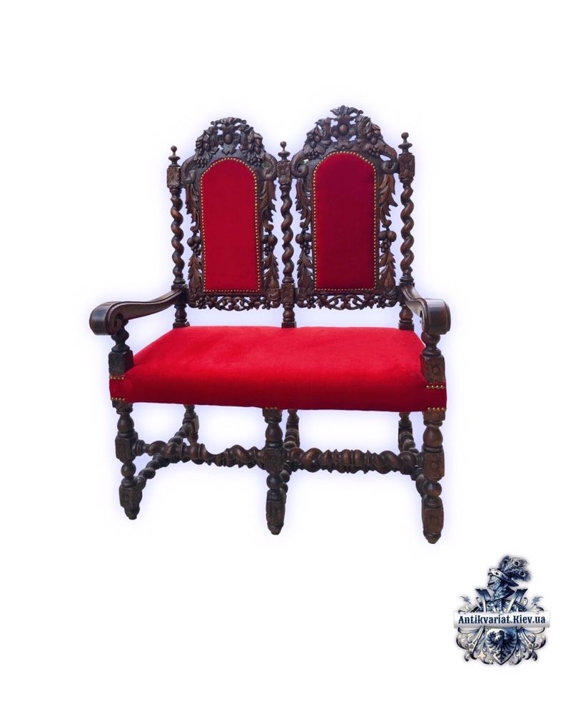 Антикварный диван кушетка диванчик софа кресло трон лавка антик