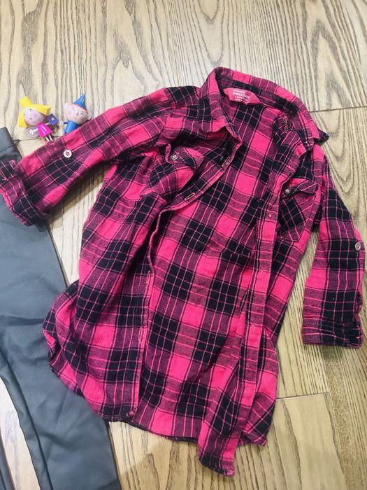 Шкіряні лосіни H&M штани рубашка фірма для дівчинки 2-3 роки розмір 98