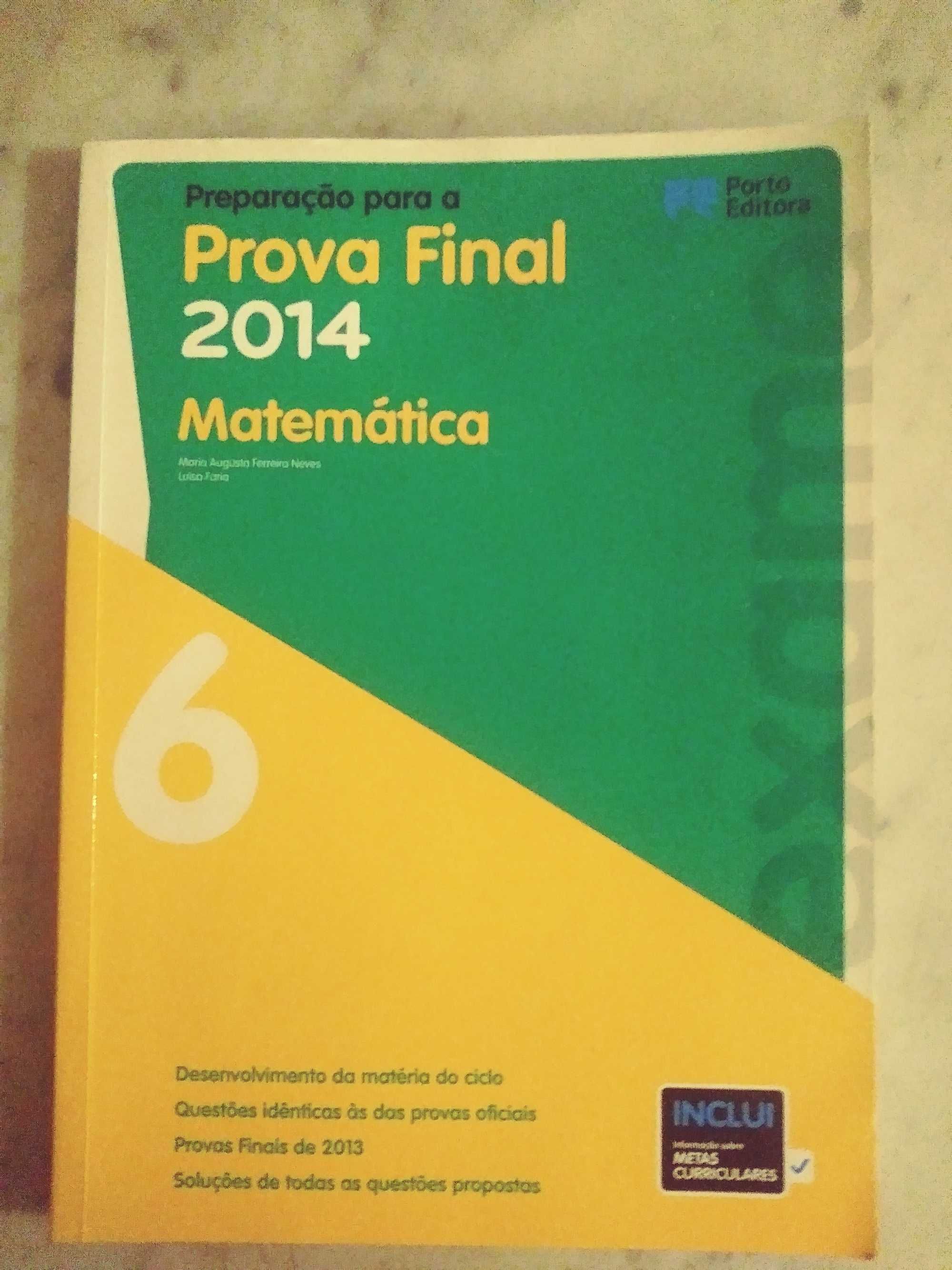 Preparando para a Prova Final - Matemática - 6.º Ano