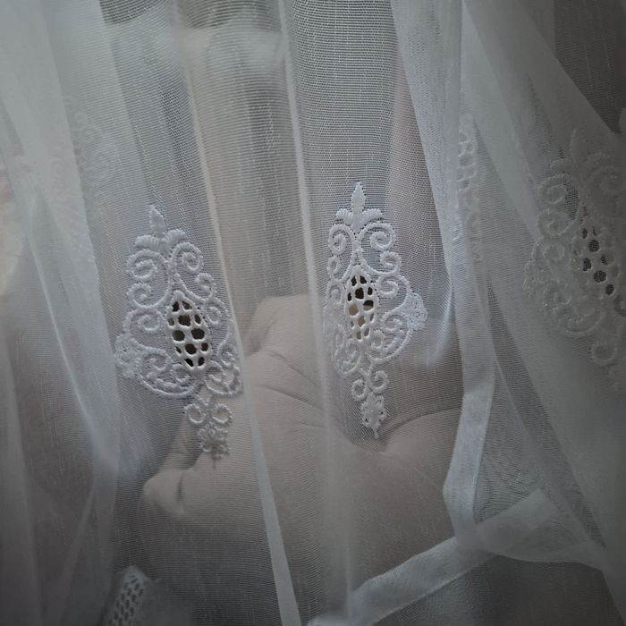 Тюль біла 2 шт ширина по 5 м, висота 2,64