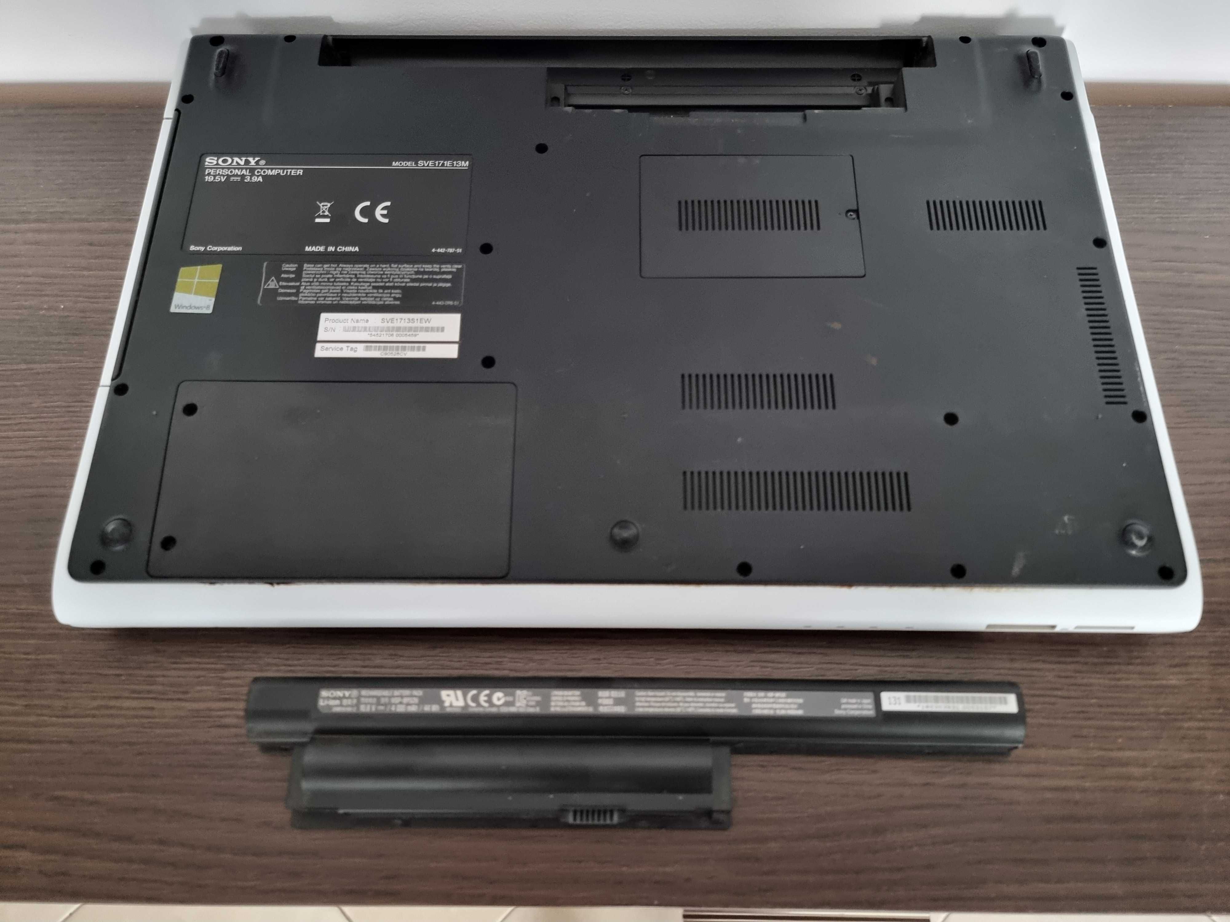 Sony VAIO SVE1713S1EW 17,3" i5 / 6GB RAM / HDD / Windows – biały