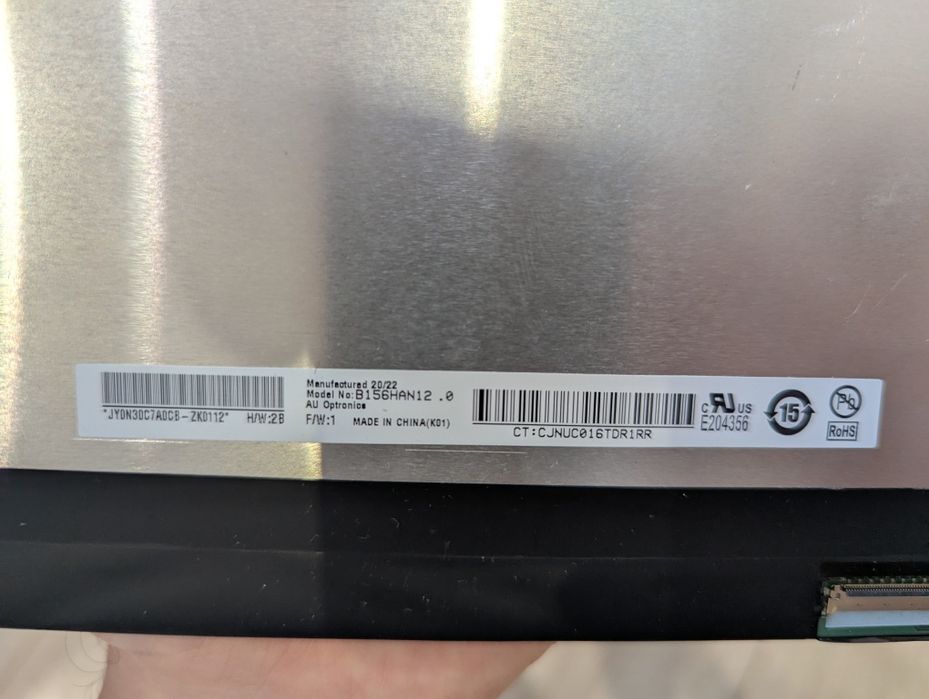 Матрица 15,6 fullhd 144hz 165hz 300Hz 40pin b156han12.0