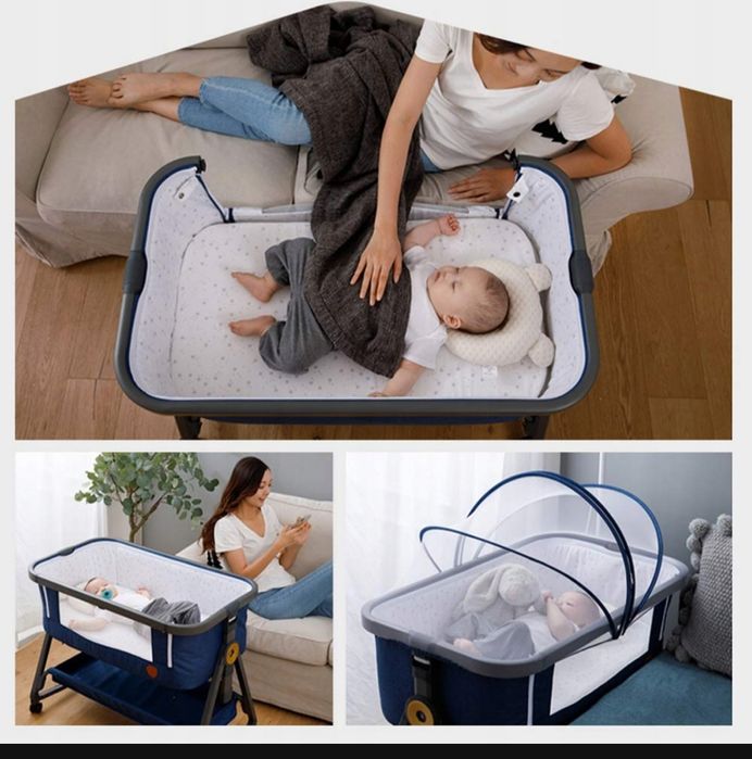 Łóżeczko turystyczne Maydolly granatowe