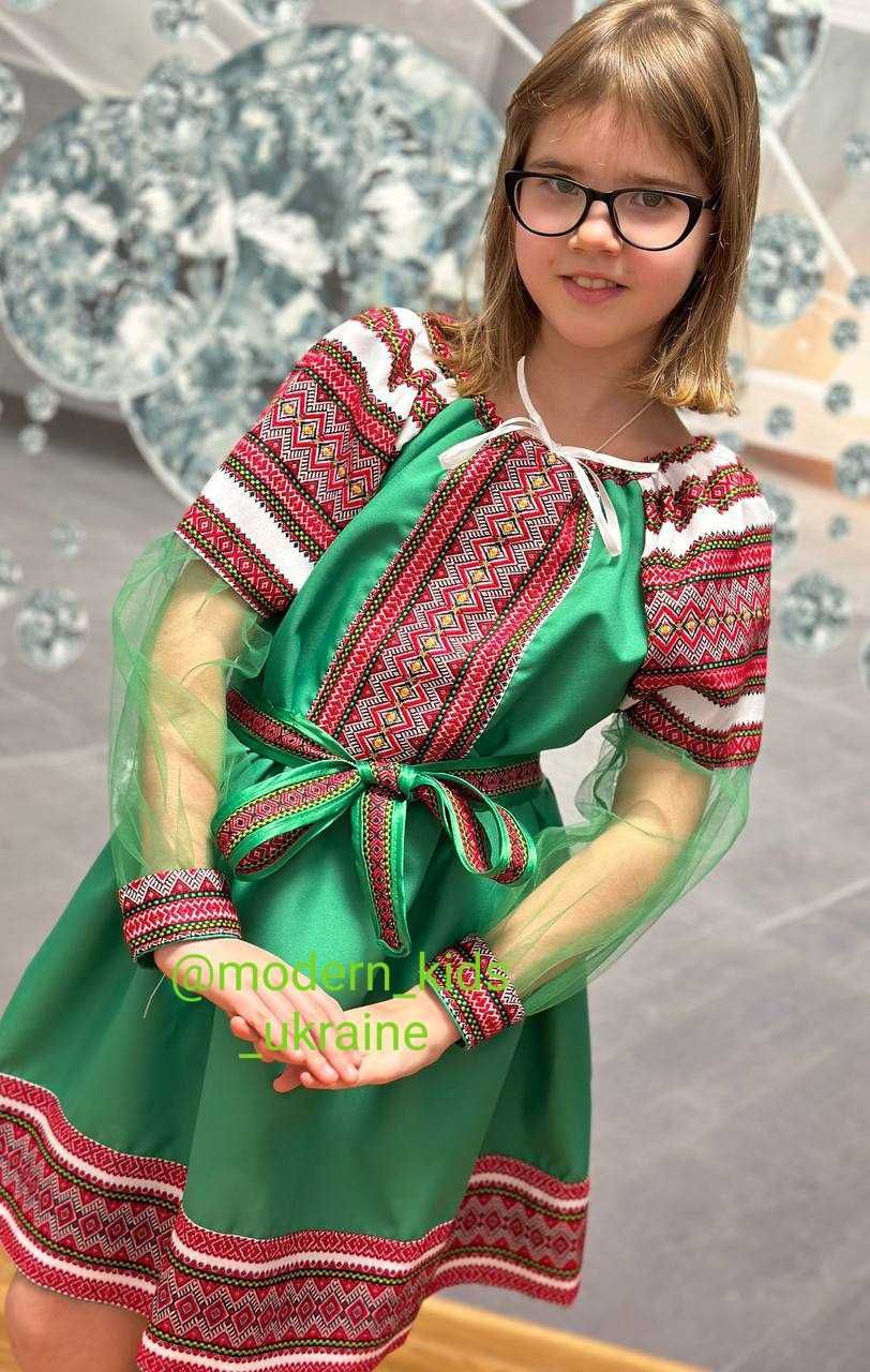 Вишиванка -Плаття на дівчинку Орнамент, сукня вишиванка зріст 116-164